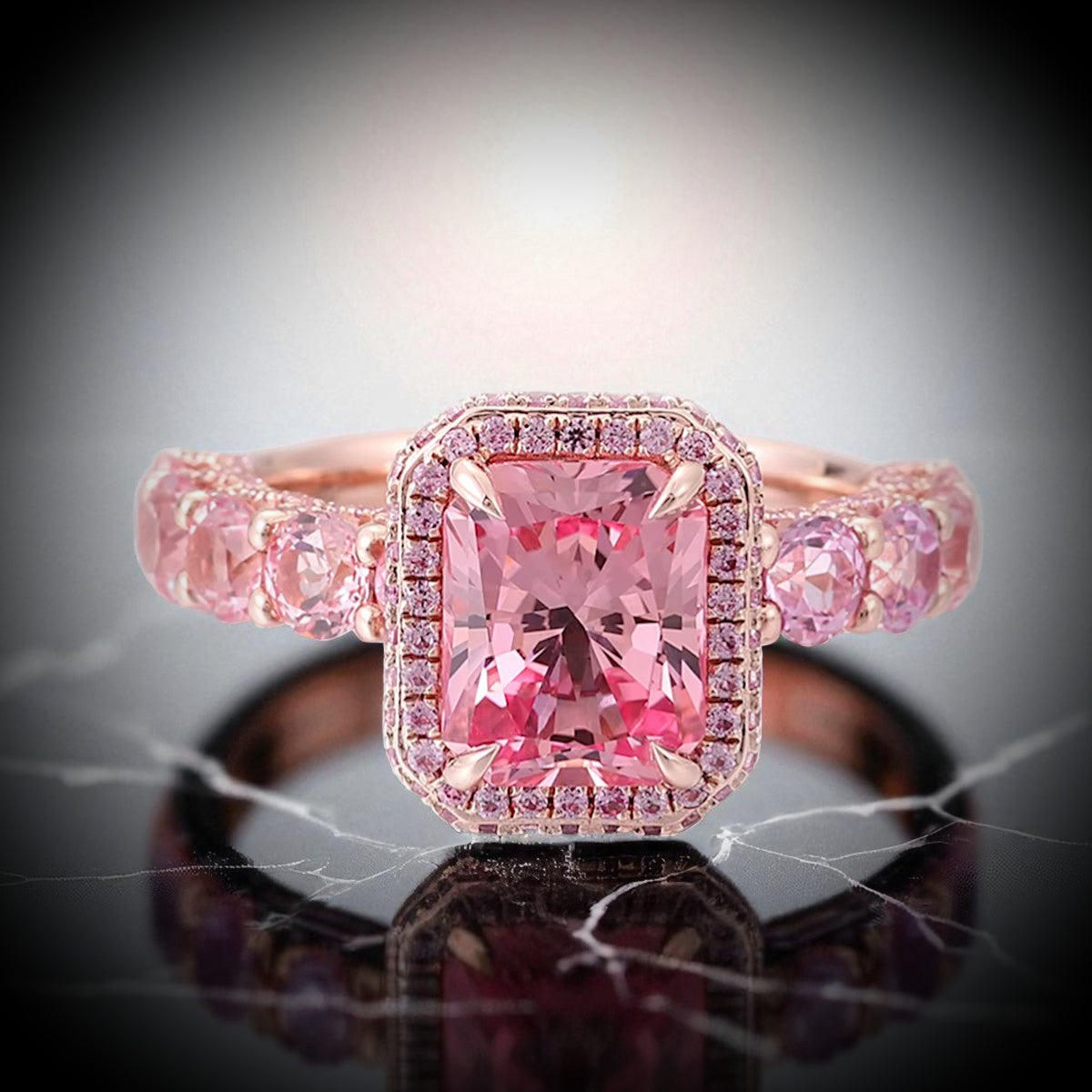 Sonata Rosé - Solid Gold Pink Sapphire & Corundum