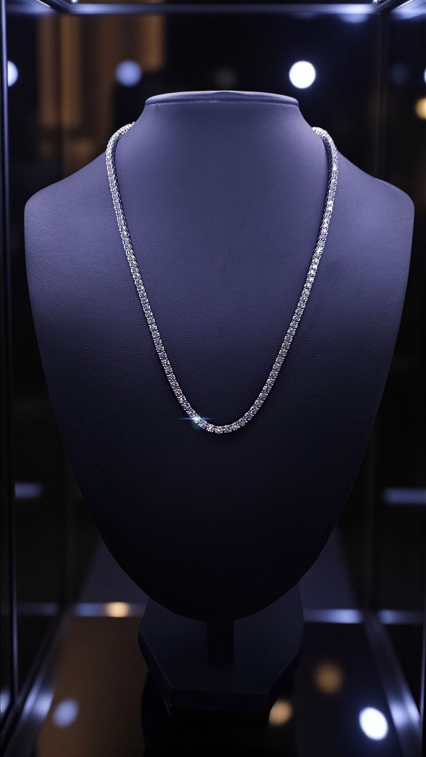 Eclipse Solid Gold Tennis chain VVS1